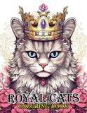 Royal Cats 30 Pages Printable Coloring Book