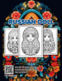 Russian Dolls 30 Pages Printable Coloring Book