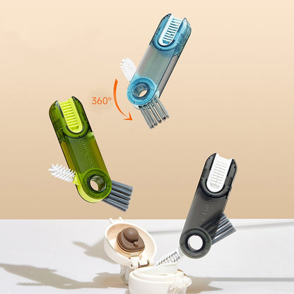 3 in 1 Multifunctional Cleaning Brush, Cup Lid Cleaning Brush Set - Crevice Cleaning Brush
