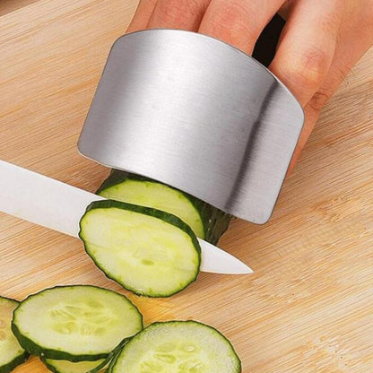 Stainless Steel Finger Guard for Safe Vegetable Cutting