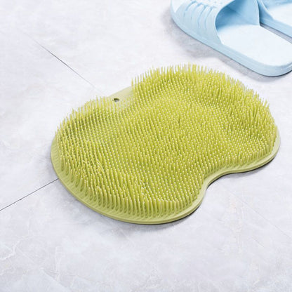 Exfoliating Shower Massage Scraper Bathroom Non-slip Bath Mat Back Massage Brush Silicone Foot Wash Body Cleaning Bathing Too