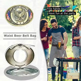 Beer Belt Buckle, Hands-Free Beer Can Holder