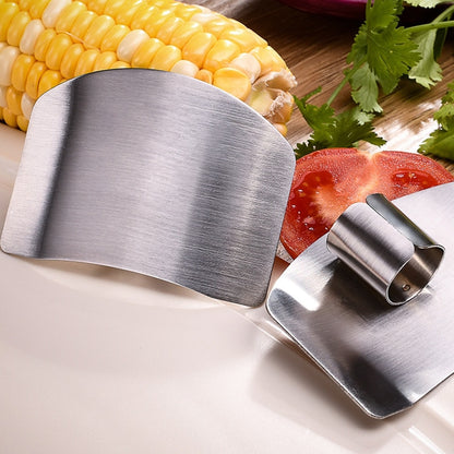 Stainless Steel Finger Guard for Safe Vegetable Cutting