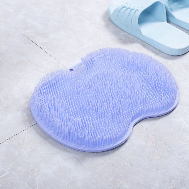 Exfoliating Shower Massage Scraper Bathroom Non-slip Bath Mat Back Massage Brush Silicone Foot Wash Body Cleaning Bathing Too