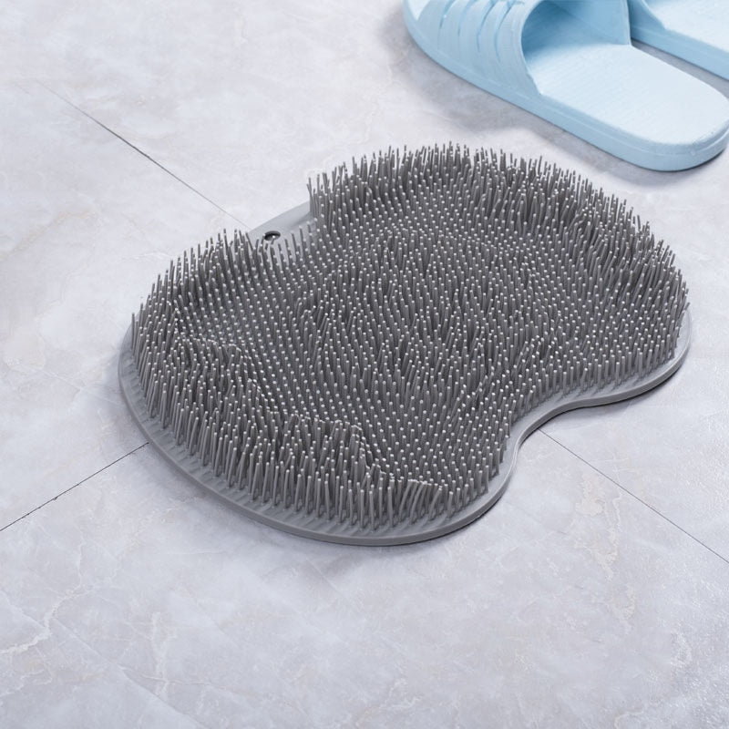 Exfoliating Shower Massage Scraper Bathroom Non-slip Bath Mat Back Massage Brush Silicone Foot Wash Body Cleaning Bathing Too