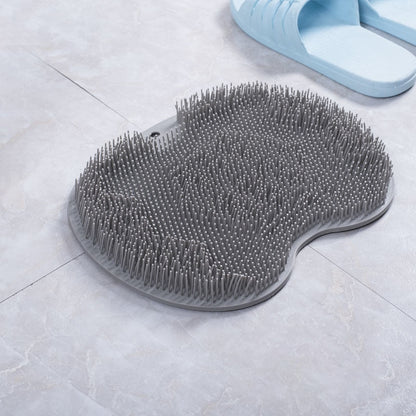 Exfoliating Shower Massage Scraper Bathroom Non-slip Bath Mat Back Massage Brush Silicone Foot Wash Body Cleaning Bathing Too