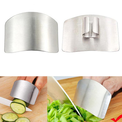 Stainless Steel Finger Guard for Safe Vegetable Cutting