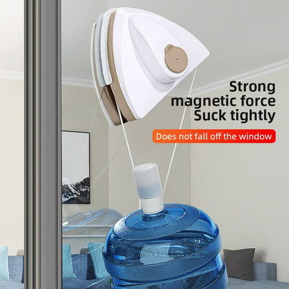 Double-Sided Magnetic Glass Window Cleaner with Automatic Water Discharge - Efficient Window Brush for Household Cleaning