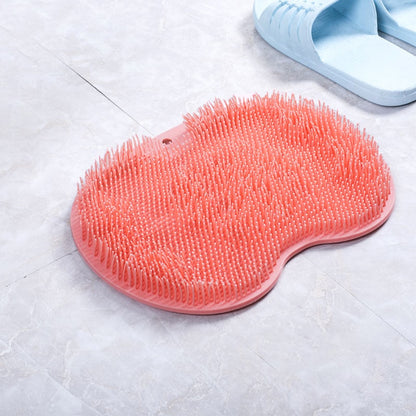 Exfoliating Shower Massage Scraper Bathroom Non-slip Bath Mat Back Massage Brush Silicone Foot Wash Body Cleaning Bathing Too