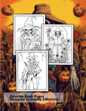 Spooky Scarecrow 30 Pages Printable Coloring Book