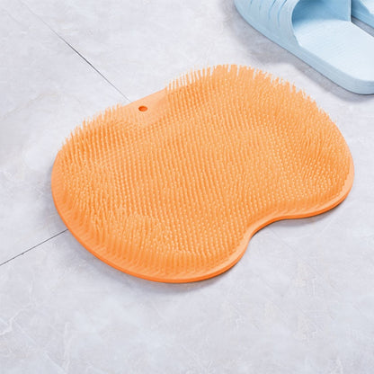 Exfoliating Shower Massage Scraper Bathroom Non-slip Bath Mat Back Massage Brush Silicone Foot Wash Body Cleaning Bathing Too