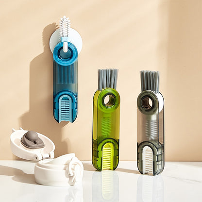 3 in 1 Multifunctional Cleaning Brush, Cup Lid Cleaning Brush Set - Crevice Cleaning Brush