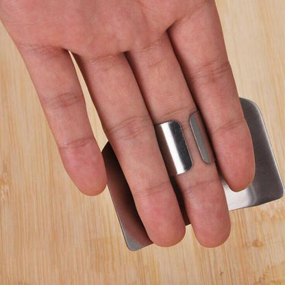 Stainless Steel Finger Guard for Safe Vegetable Cutting