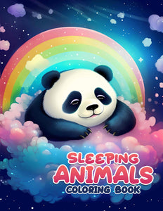 Sleeping Animals 30 Pages Printable Coloring Book