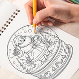 Snow Globe Christmas Sprial Bound Coloring Book for Adult