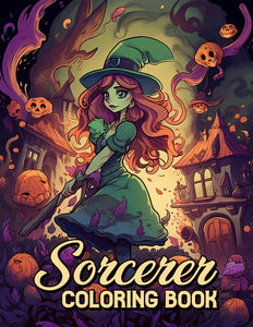 Sorcerer 30 Pages Printable Coloring Book