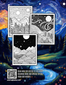 Starry Nightism 30 Pages Printable Coloring Book