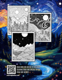 Starry Nightism 30 Pages Printable Coloring Book