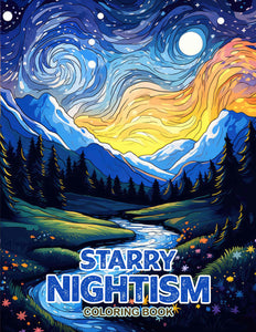 Starry Nightism 30 Pages Printable Coloring Book