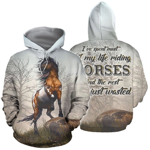 Horse Gifts All Over Printed Riding Horse Unisex Hoodie