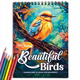 TPLHOUSE Beautiful Birds Coloring Book for Adult