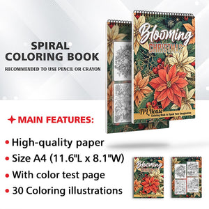 TPLHOUSE Blooming Christmas Coloring Sheets for Adult