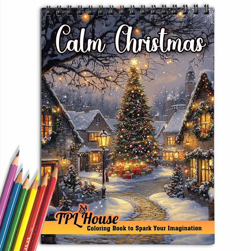 TPLHOUSE Calm Christmas Coloring Book for Adult