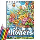 TPLHOUSE Calming Flowers Coloring Book for Adult