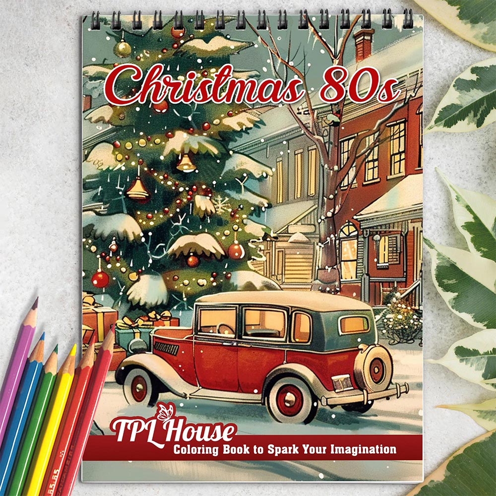 TPLHOUSE Christmas 80s Coloring Book for Adult