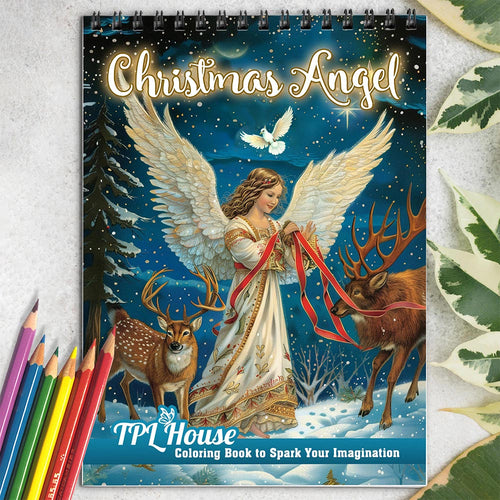 TPLHOUSE Christmas Angel Coloring Book for Adult