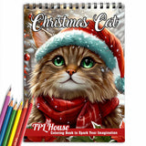 TPLHOUSE Christmas Cat Coloring Book for Adult