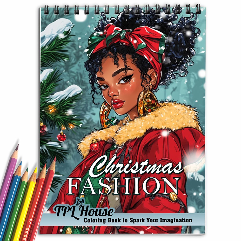 TPLHOUSE Christmas Fashion Coloring Book for Adult