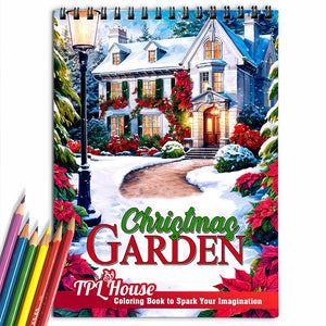 TPLHOUSE Christmas Garden Coloring Book for Adult