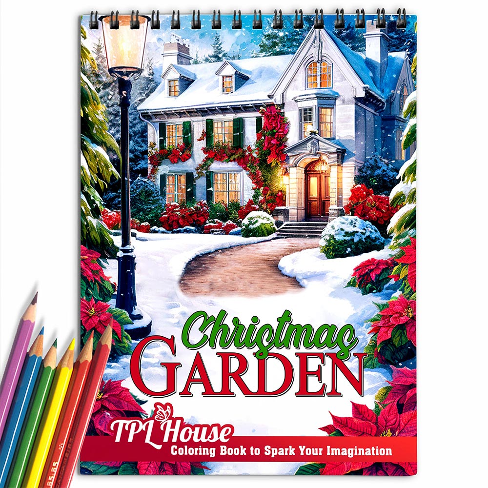 TPLHOUSE Christmas Garden Coloring Book for Adult