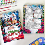 TPLHOUSE Christmas Garden Spiral Coloring Book for Adult