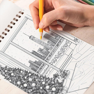 TPLHOUSE Christmas Interiors Coloring Book Spiral Bound for Adults