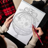 TPLHOUSE Christmas Ornaments Spiral Bound Coloring Book for Adult