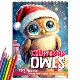 TPLHOUSE Christmas Owls Coloring Book for Adult