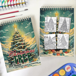 TPLHOUSE Christmas Tree Spiral Coloring Book for Adults