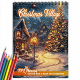 TPLHOUSE Christmas Village Coloring Book for Adult