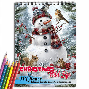 TPLHOUSE Christmas Wild Life Coloring Book for Adult