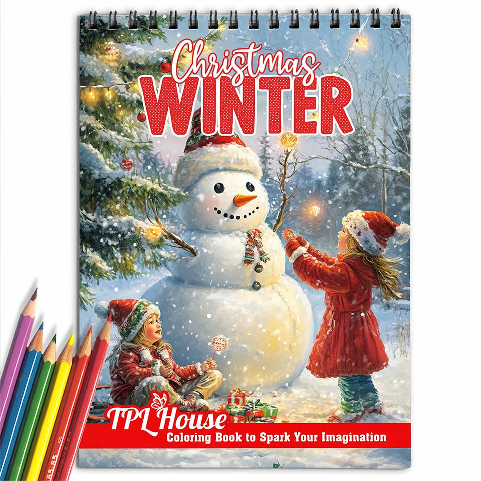 TPLHOUSE Christmas Winter Coloring Book for Adult