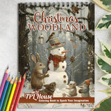 TPLHOUSE Christmas Woodland Coloring Book for Adult