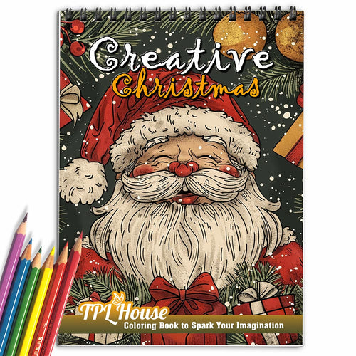 TPLHOUSE Creative Christmas Coloring Book for Adult