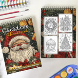 TPLHOUSE Creative Christmas Spiral Coloring Book for Adult