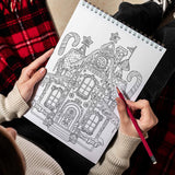 TPLHOUSE Creative Christmas Spiral Bound Coloring Book for Adult