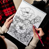 TPLHOUSE Desert Blooms Spiral Bound Coloring Book for Adults