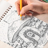 TPLHOUSE Enchanted Forest In Christmas Coloring Book Spiral Bound for Adult