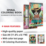 TPLHOUSE Fashionable Modern Dog Coloring Sheets for Adults