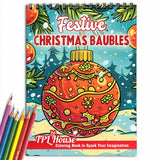 TPLHOUSE Festive Christmas Baubles Coloring Book for Adult